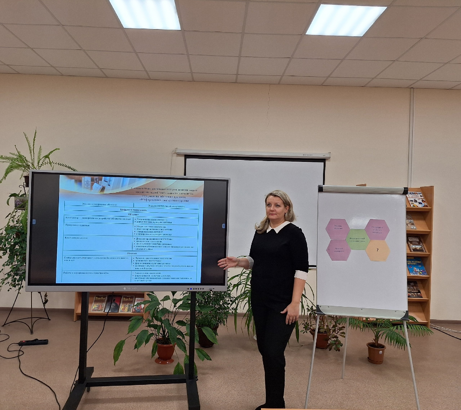 Губанова О.М. на семинаре «Методы реализации воспитательных задач на уроках информатики»